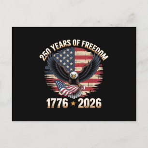 Postal 250 años bandera estadounidense USA aniversario 25