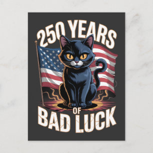 Postal 250 Años de Arte de Gato Negro Mala Suerte