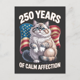 Postal 250 Años de Cariño Tranquilo Gato Ragdoll