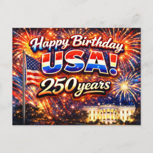 Postal 250 Años de Excelencia Amor del Cuatro de Julio