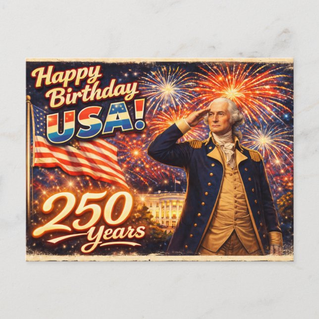 Postal 250 años de excelencia e independencia Washington  (Anverso)