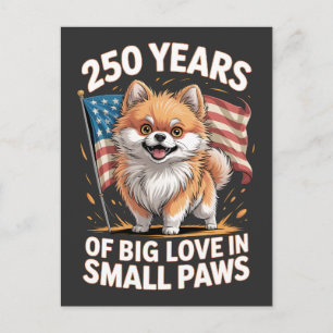 Postal 250 Años de Gran Amor en Pomerania de Pequeñas Pat