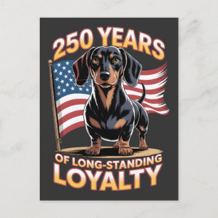 Postal 250 Años de Lealtad Duradera Dachshund