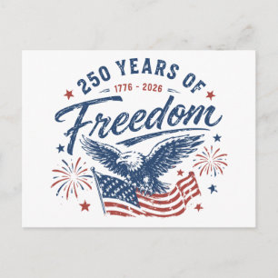Postal 250 Años de Libertad 1776 2026 Águila Americana