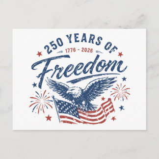 Postal 250 Años de Libertad 1776 2026 Águila Americana