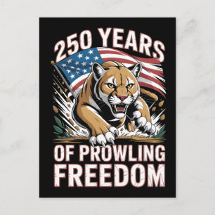Postal 250 Años de Puma de la Libertad Errante Arte