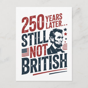 Postal 250 años después sigue sin ser británico 4 de juli