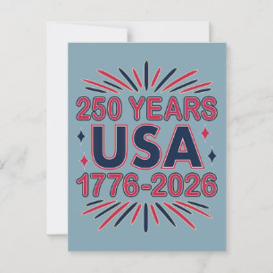 Postal 250 años EE.UU.   1776-2026 Semiquincentenario