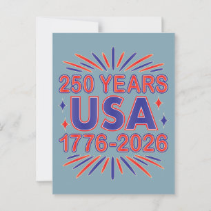 Postal 250 años EE.UU. 1776-2026 Semiquincentenario