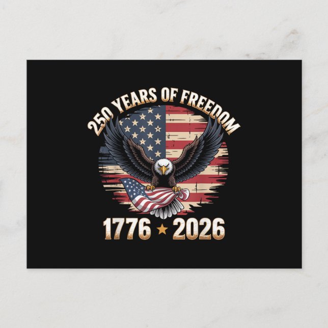 Postal 250 Years American 250th Anniversary US USA Flag 4 (Anverso)
