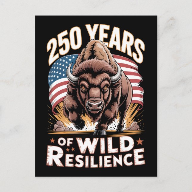 Postal 250 Years of Wild Resilience Bison (Anverso)