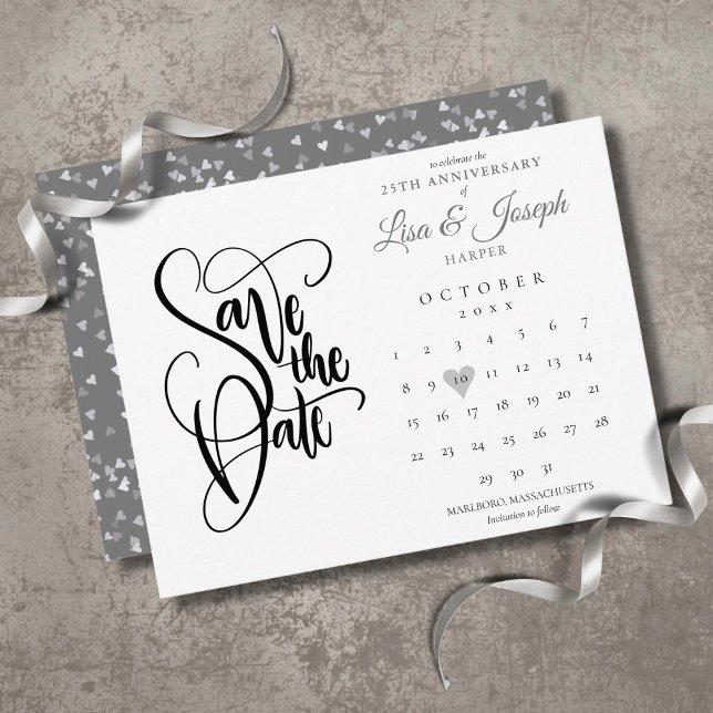Postal 25° Aniversario Guardar el calendario de fechas Co (Subido por el creador)