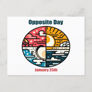 Postal 25 de enero - Día opuesto