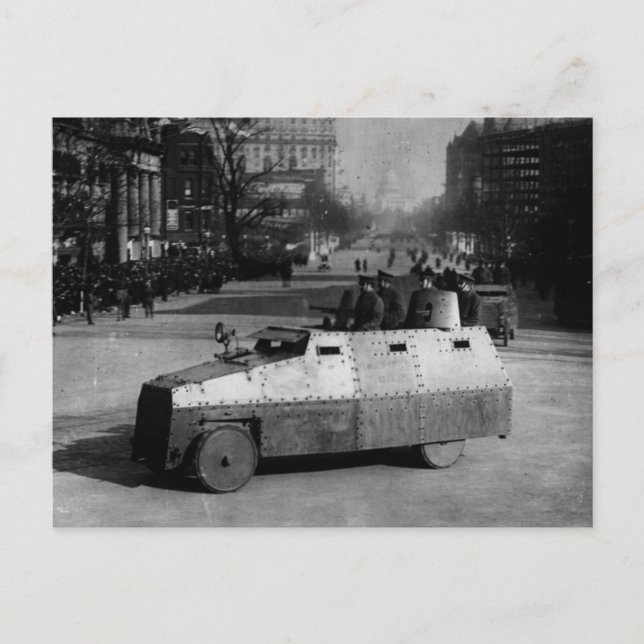 Postal 27 de marzo de 1917: Escuadrón de vehículos blinda (Anverso)