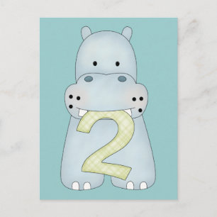 Postal 2.º cumpleaños Hippo