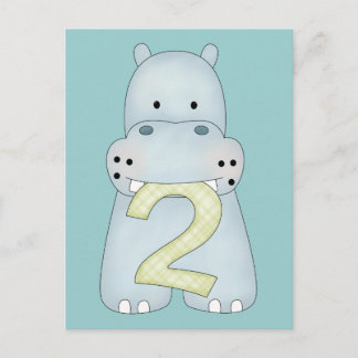 Postal 2.º cumpleaños Hippo