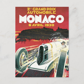 Postal 2.º Gran Premio de Mónaco