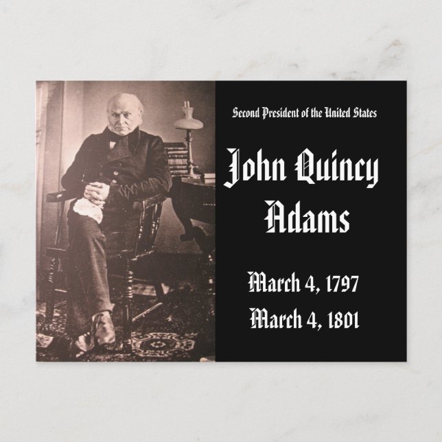 Postal 2.º Presidente De Los Estados Unidos John Adams (Anverso)