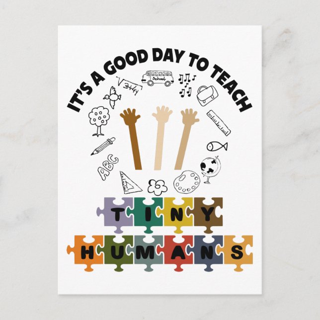 Postal 2/4, es un buen día para enseñar a pequeños humano (Anverso)