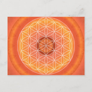 Postal 2 Chakra Flower of Life naranja