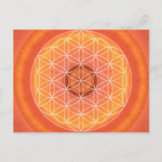 Postal 2 Chakra Flower of Life naranja