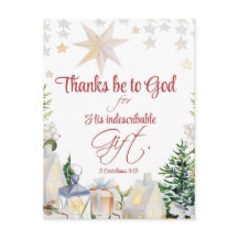 2 Cor 9:15 Gracias a Dios Navidad Invierno Biblia