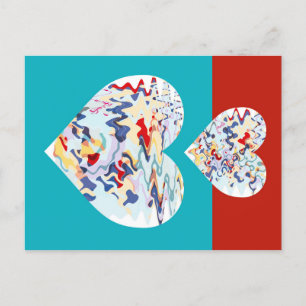 POSTAL 2 CORAZONES DE MELICITACIÓN