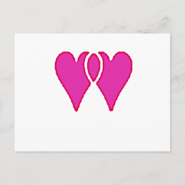 Postal 2 Corazones Juntos Aman Plantilla RB (Anverso)