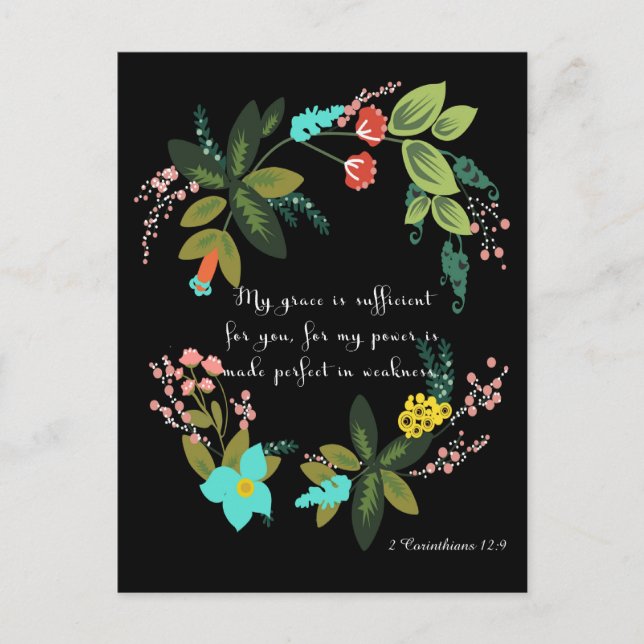Postal 2 Corintios 12:9 (Anverso)