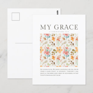 Postal 2 Corintios 12:9 Mi gracia es suficiente para ti