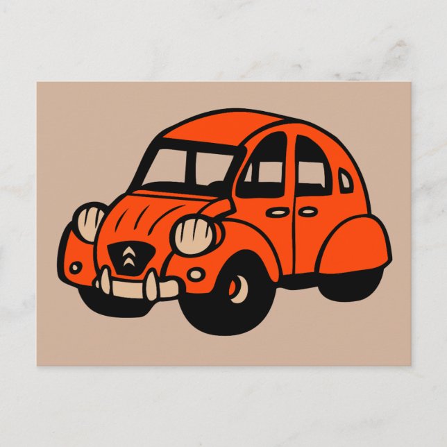 Postal 2 cv vintage francés car (Anverso)
