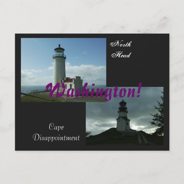 Postal ¡2 Faros de Washington! (Anverso)