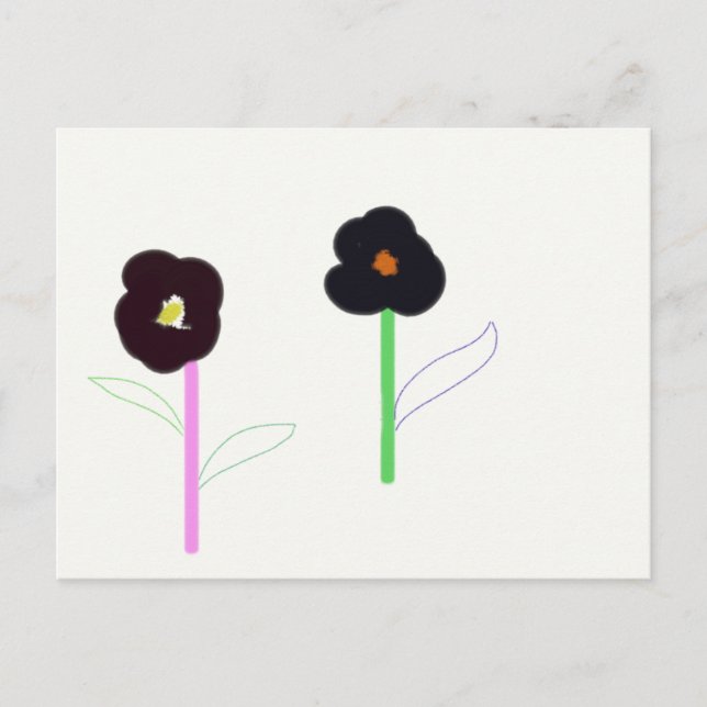 Postal 2 flores (Anverso)