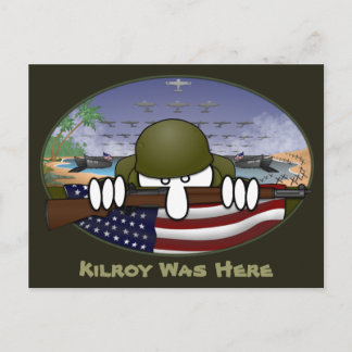Postal 2 Kilroy de la Segunda Guerra Mundial