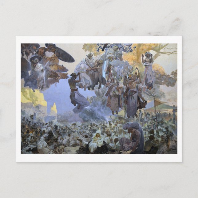 Postal #2 La celebración de Svantovit, Mucha (Anverso)