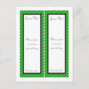 Postal 2 Marcadores Chevron Neon Green/Gray Boda