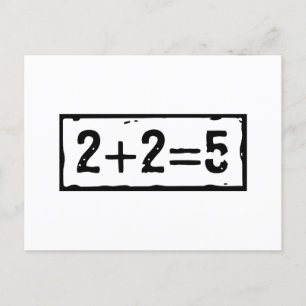 Postal 2 más 2 es igual a 5