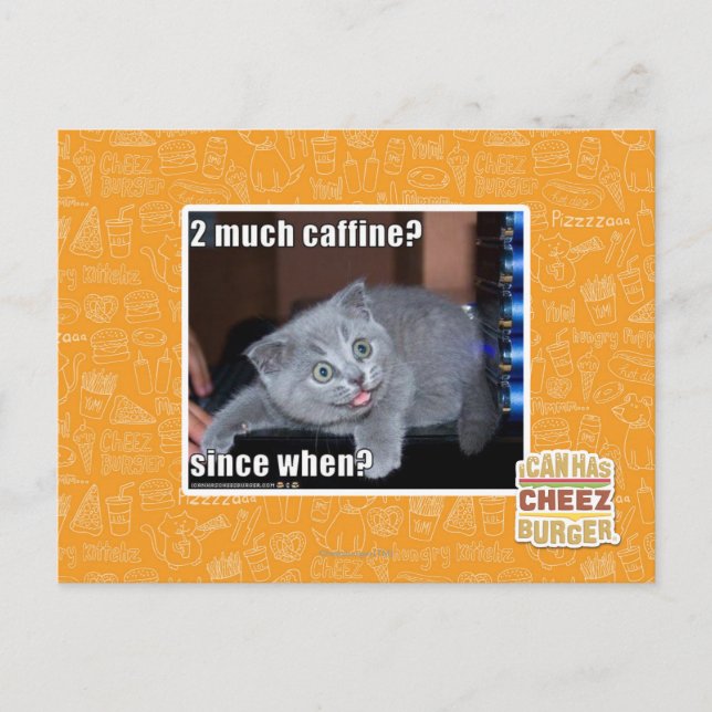 Postal ¿2 mucho café? (Anverso)