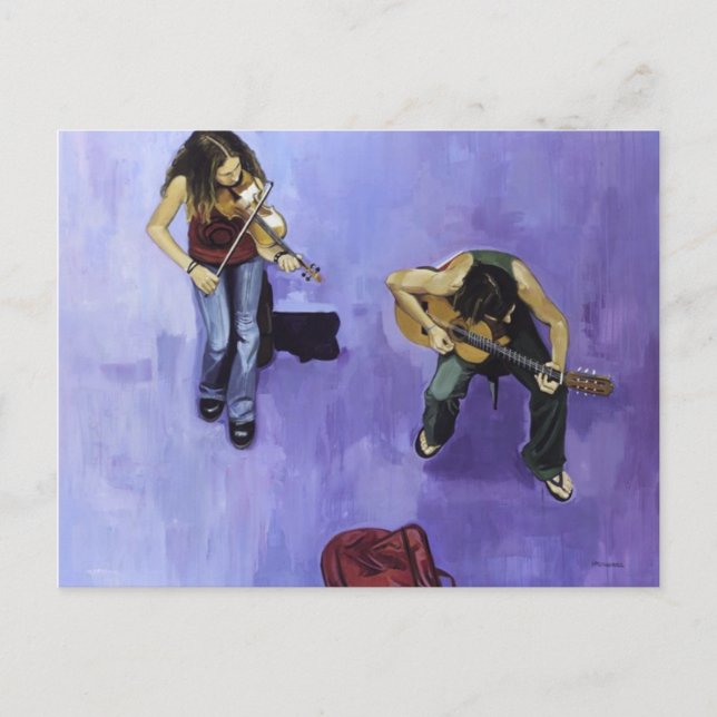 Postal 2 músicos de los jovenes (Anverso)