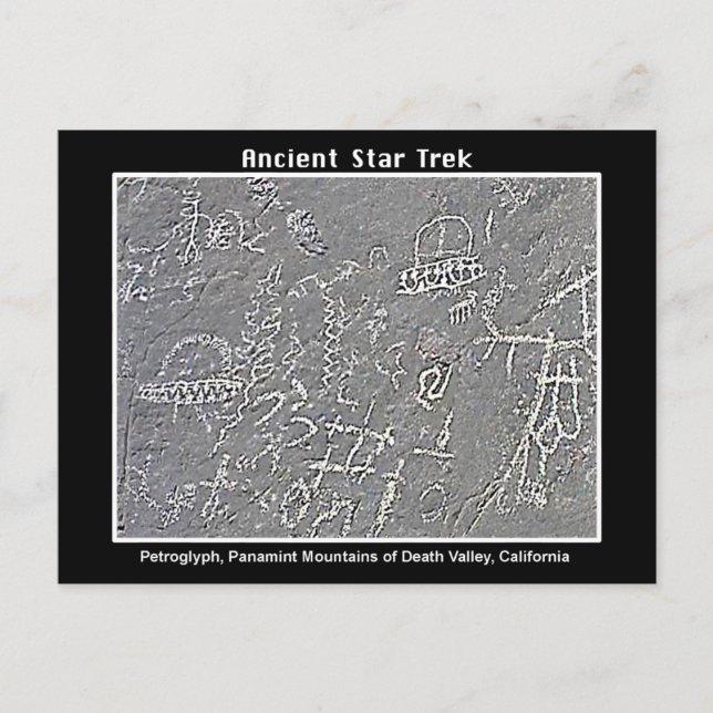 Postal 2. Petroglifo de OVNI en el Valle de la Muerte (Anverso)
