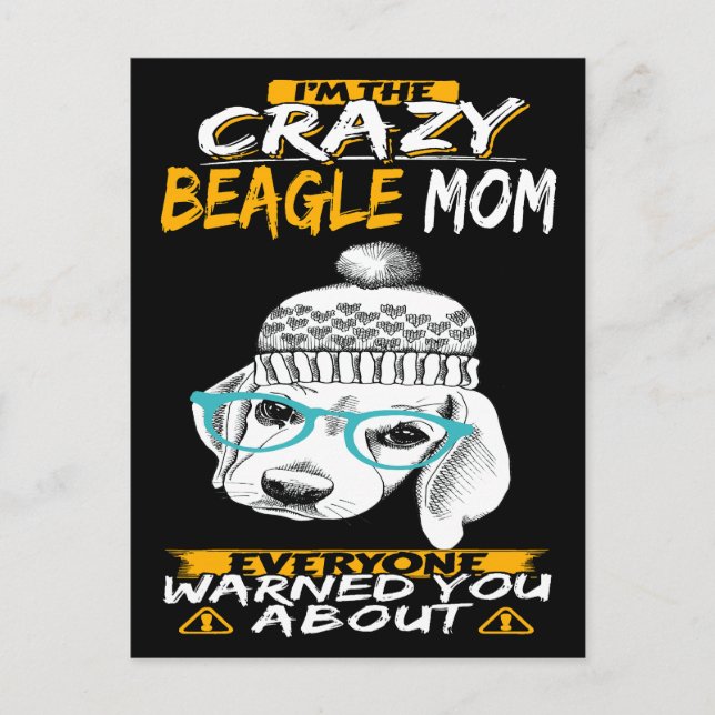 Postal 2 Soy la loca Beagle Mom (Anverso)