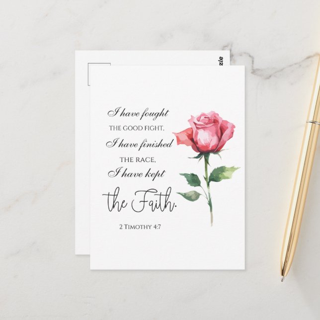 Postal 2 Timothy 4:7 - He luchado bien (Anverso/Reverso In Situ)