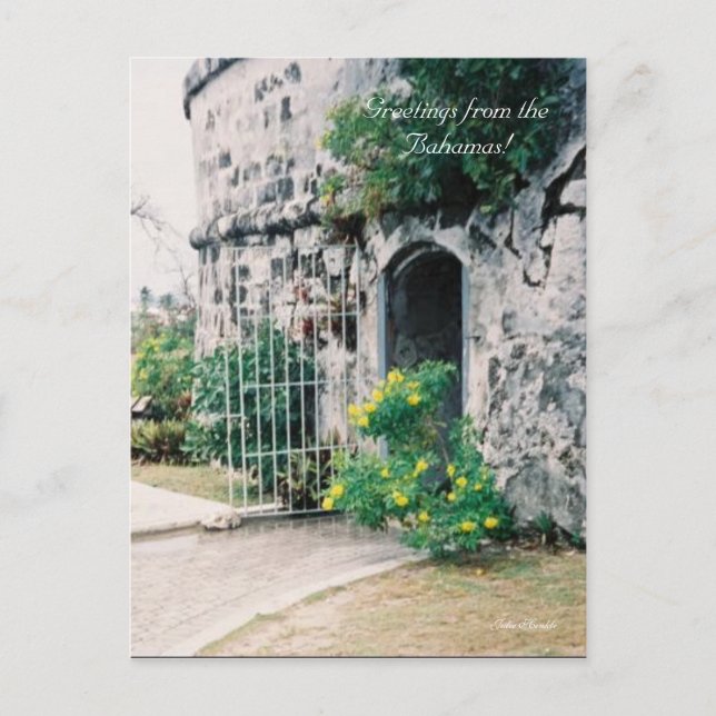 Postal 2a-mine, ¡Saludos desde las Bahamas!, Julie Henkle (Anverso)