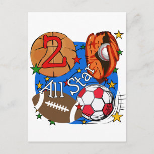 Postal 2das camisetas y regalos del cumpleaños de All