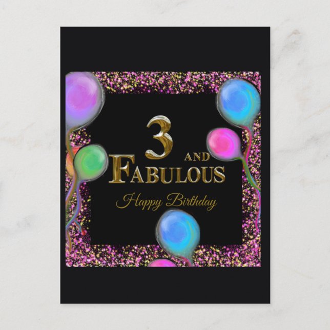 Postal 3º Cumpleaños  (Anverso)