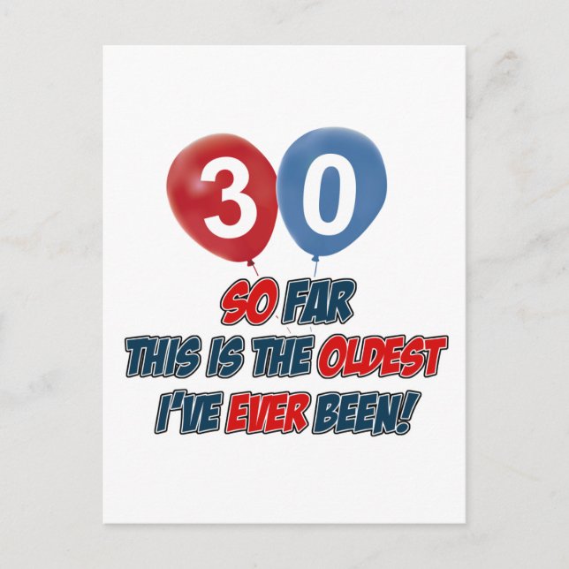 Postal 30.º cumpleaños (Anverso)