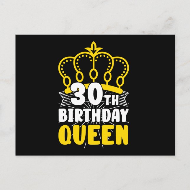 Postal 30.º cumpleaños de la reina Corona (Anverso)