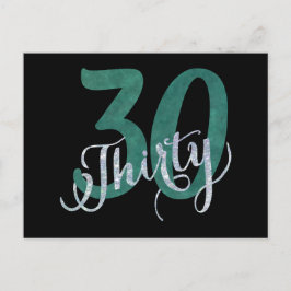Postal 30.º Fiesta | Cumpleaños Green Black Gracias