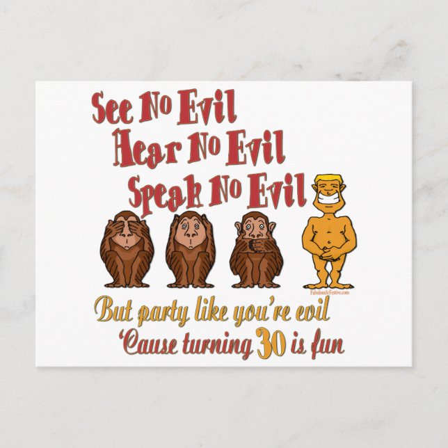 Postal 30.º regalo de cumpleaños (Anverso)