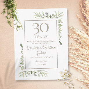 Postal 30° aniversario Boda Salven la fecha verde